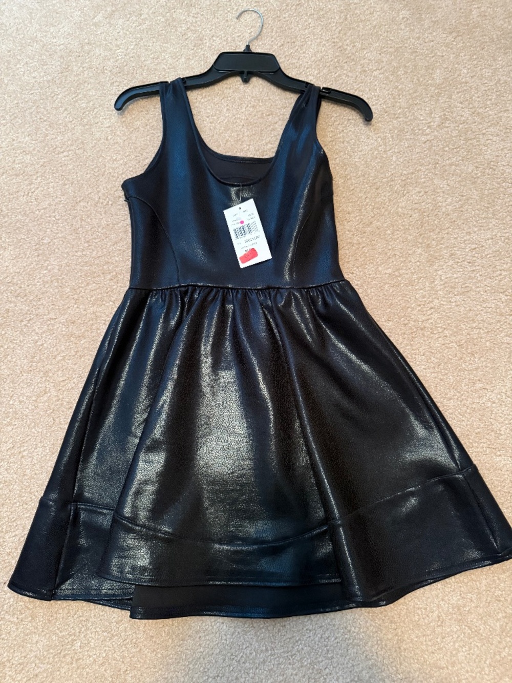 Faux leather dress